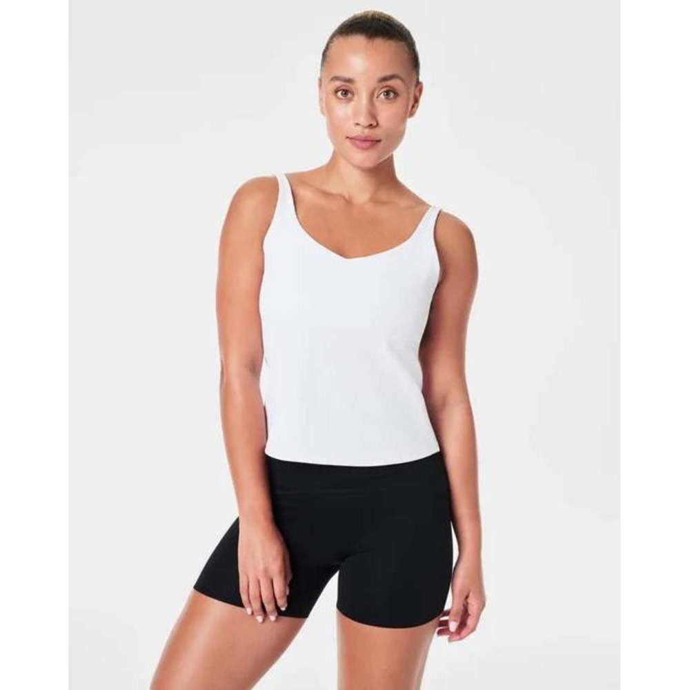 Spanx Contour Rib 2-in-1 Tank Top White Size XS New with Tags